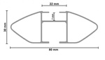 Bară de plafon din aluminiu G3 Pacific Aero 64.210-68.038