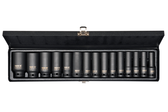 Chei tubulare de impact lungi YATO YT-1055, 1/2", 15 buc.