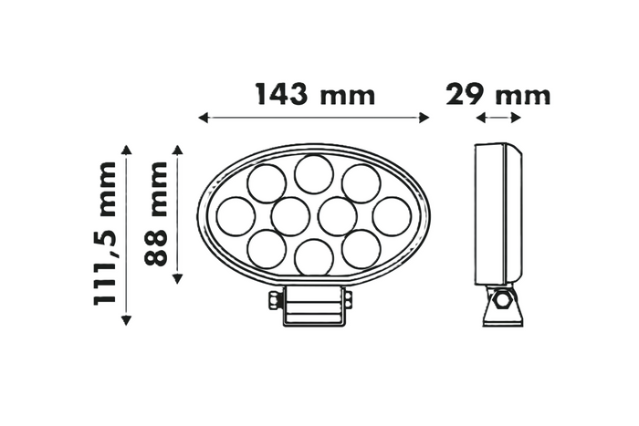 Reflector LED pentru lampă de lucru LAYTZ LY7401 40xLED 4000lm oval