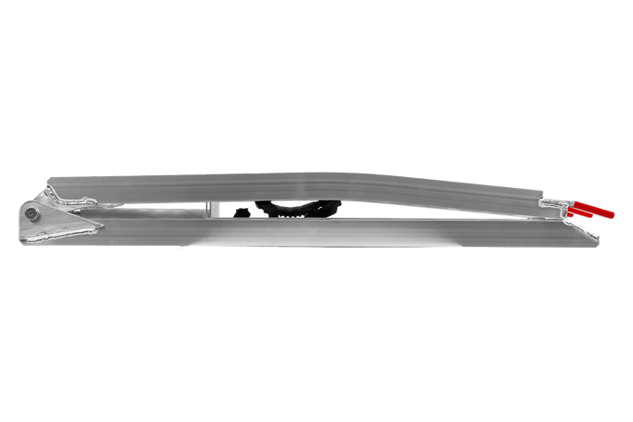 Rampe pliabile UNITRAILER ALR003 rampe din aluminiu pentru remorci 221cm 680kg cu centură și suport, set de 2