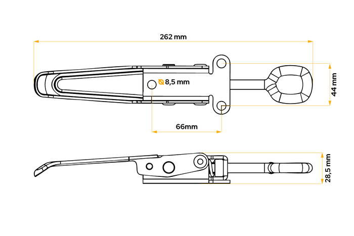 Blocare excentrică pentru cuplaj lateral remorcă KNOTT 6S5684.001