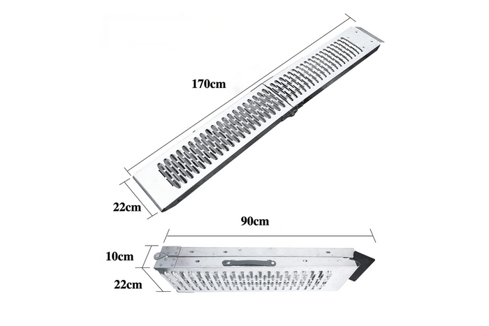 Rampă pliabilă UNITRAILER ALR004 din oțel pentru remorcă 170 cm 227 kg