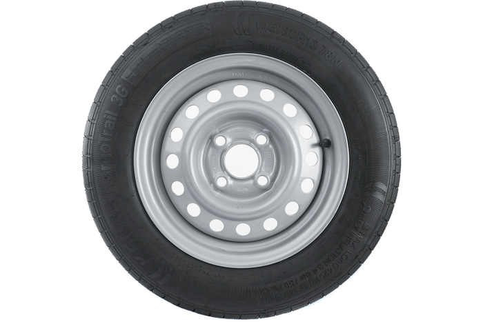 Set doua roti pentru remorci UNITRAILER / TEMARED / NIEWIADÓW / REPO ANVELOPE KENDA 145/80 R13 78N STARCO JANTES 4Jx13"H2 4x100 ET:30