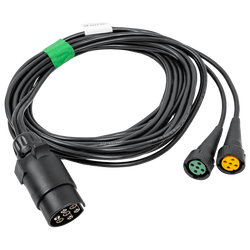 ASPÖCK 58-1022-087 instalație electrică remorcă cablaj 4,5 m mufă 7PIN baionetă 2x5PIN