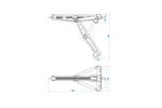 Stabilizator de colț extensibil ProPlus 361504 pentru remorcă de 750 kg, 495 mm