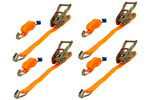 Set de patru benzi de transport UNITRAILER 2m/25mm/1t portocalii cu tensionator