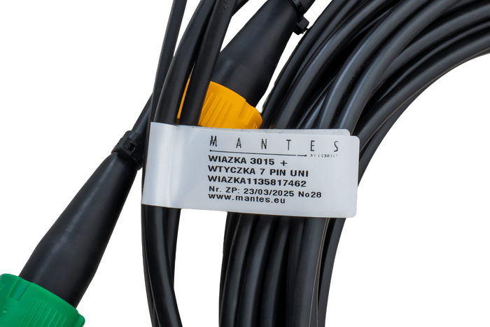 Instalatie electrica MANTES, cablaj remorca, 5m, mufa 7 PIN, baionete 2x 5 PIN