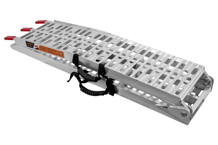 Rampă pliabilă UNITRAILER ALR003 din aluminiu pentru remorcă 221cm 340kg cu centură și suport