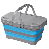 Coș de picnic cu capac ProPlus 370315 coș pliabil cu funcție de masă 20L