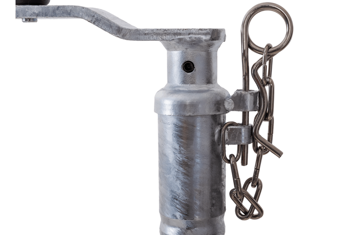 Roată jockey KNOTT TK48, tub ondulat, 300 kg, 48 mm, 700-940 mm