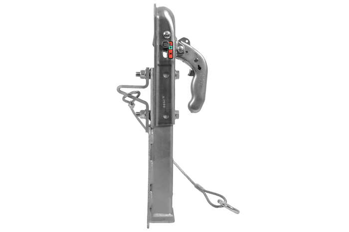 Cârlig sferic KNOTT KQ14-A+KZE7.5 pentru o remorcă de 750 kg cu bară de tractare în V