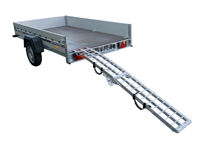 Rampă pliabilă UNITRAILER ALR002 din aluminiu pentru remorcă 221 cm 340 kg cu centură