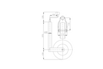 Roată jockey cu clemă din fontă WINTERHOFF ST48-260LB+KLE48-G 150kg 48mm 500-710mm