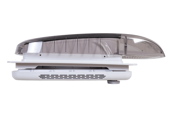 Ventilator automat de acoperiș PUNDMANN PLUS FAN pentru rulote cu iluminare, jaluzea 400×400mm